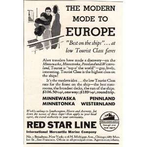   Ad 1933 White Star Line A name that fits  White Star Line Books