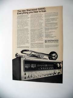 Sherwood S 9910 Stereo Receiver 1976 print Ad  