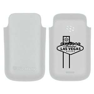    Las Vegas Sign on BlackBerry Leather Pocket Case Electronics