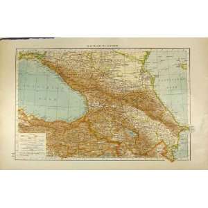   1910 German Map Europe Mediterranean Sea Colour