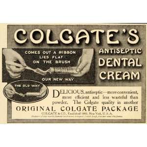  1908 Ad Colgates Antiseptic Dental Cream Toothpaste 