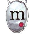 Sterling Silver Created Ruby July Birthstone Initial Necklace Today 