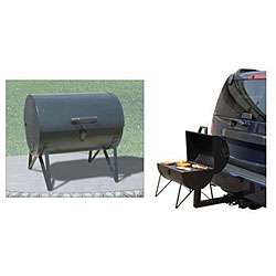 Barrel Two in one Charcoal Grill  Overstock