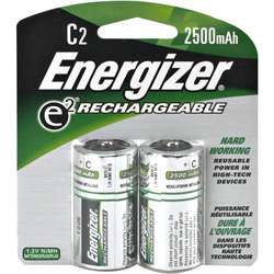 Energizer NiMH Rechargeable C Batteries (Case of 2)  Overstock
