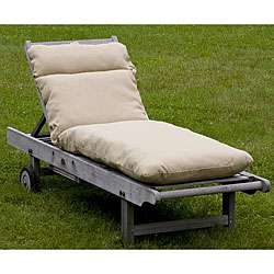 Outdoor Beige Chaise Lounge Cushion  