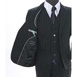 Ferrecci Big Boys Black 3 piece Suit  