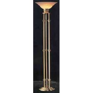  Sanded Brass Torchiere Lamp