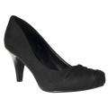 Riverberry Womens Array Black Ruched Toe Pumps 