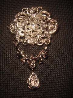 Bridal Dangle Vintage style Rhinestone Brooch pin PI407  