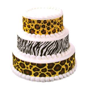 Animal Print Edible Cake Image Zebra, Leopard, Giraffe  