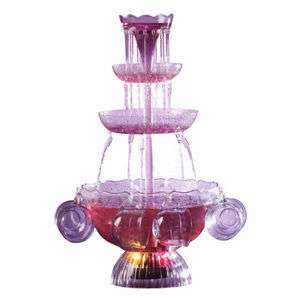 Nostalgia Lighted Party Fountain Punch Bowl Drink Set  