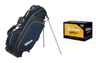   Carry Golf Stand Bag w/ Shoulder Straps   NAVY + Golf Balls  