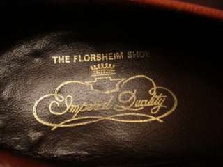 VTG Florsheim Imperial Mens Mod Hipster Brown Nice Leather Loafers 