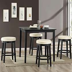 Danville 5 piece White Counter height Dining Set  
