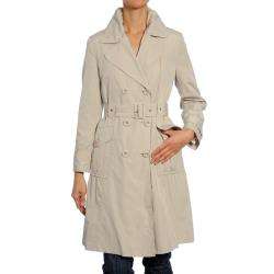Nuage Womens Plus Size Belted Trench Coat  