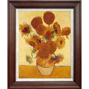 com Hand Painted Oil Painting Vincent Van Gogh The Sunflowers   Free 