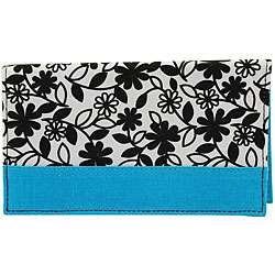 Blue Floral Canvas Checkbook Cover  Overstock