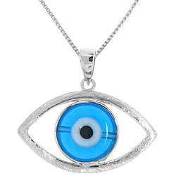 Sterling Silver Evil Eye Necklace  Overstock