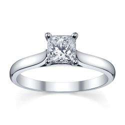 Platinum 1ct TDW Diamond Solitaire Engagement Ring (H I, SI1 SI2 