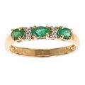 Yach 14k Yellow Gold Zambian Emerald and Diamond Accent Ring Today 
