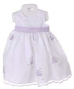   Lad Newborn/Infant Girls Purple/White Sweater Dress  Overstock