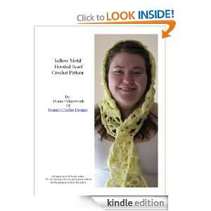 Yellow Motif Hooded Scarf Crochet Pattern Donna Collinsworth  