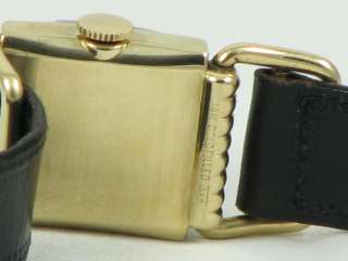 1950 Vintage Lord Elgin 14K Gold Filled Mens Wrist Watch 21 Jewels 