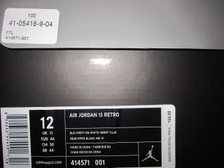 2011 DS Nike Air Jordan XIII (13) Retro Black/Red BRED Playoff sz.12 w 