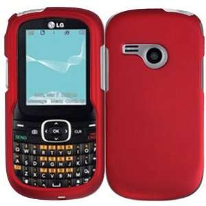  Hard Red Case Cover Faceplate Protector for LG Saber UN200 