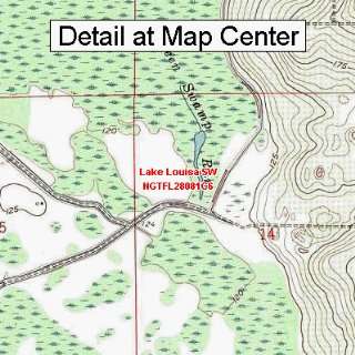 USGS Topographic Quadrangle Map   Lake Louisa SW, Florida (Folded 