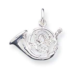  Sterling Silver French Horn Charm Jewelry