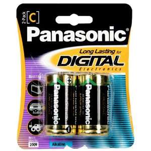 Panasonic Digital Alkaline Batteries, C Size, Twelve Pack of 2   Count 