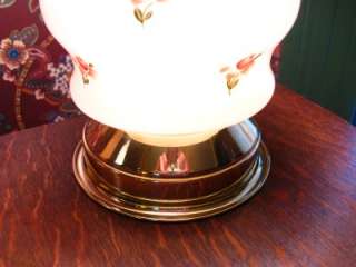 Restored Vintage Hand Painted Rose Gone With the Wind Lamp NICE  