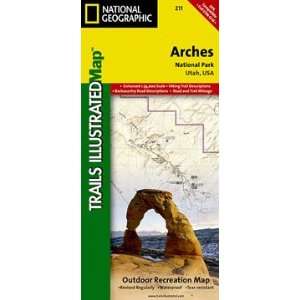  National Geographic Arches National Park Trail Map Office 