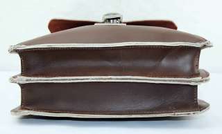 Handmade Mens Genuine Cowhide Bull Leather Shoulder Bag Messenger iPad 