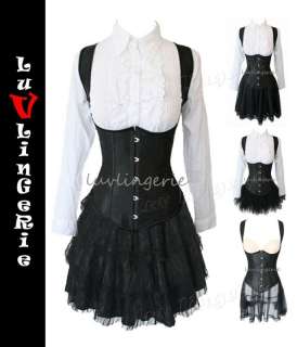 Sexy Classical Gothic Burlesque Underbust Corset & Skirt Set  