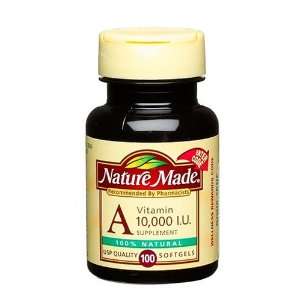  Nature Made Vitamin A 10,000IU, 100 Softgels Health 