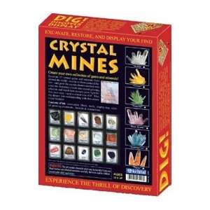  Crystal Mines15 Real Gems & Minerals + Crystal Kit Toys 