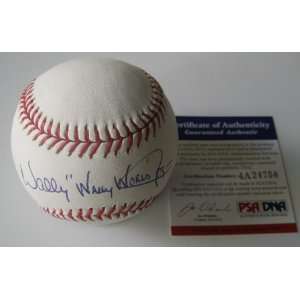 WALLY JOYNER Signed MLB Baseball Autograph Inscribed Wally WORLD 