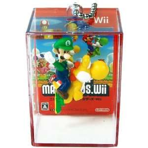   Keychain Gashapon Luigi On Yellow Yoshi (Green Ball) Toys & Games