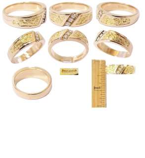 Stunning Alaska Jewelry Solid 22K Gold Nugget & SI G/H Diamond Wedding 