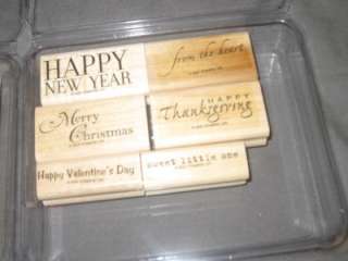   Up! LOT 2 RUBBER STAMP SETS, HOLIDAYS & WISHES, BIRTHDAY WHIMSY  