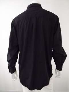 Mens long sleeve shirt 100% cotton black Harley Davidson L button up 