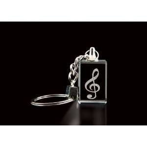  Treble Clef   Key Chain Musical Instruments