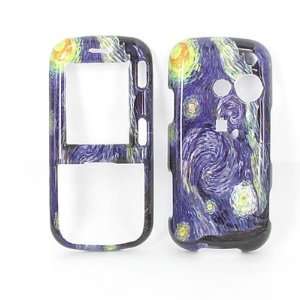 Crystal Starry Night Design Hard Cover Case and Clear Swivel Belt Clip 
