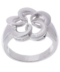 Sterling Silver High Polish Flower Ring  Overstock