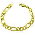 10k Yellow Gold Mens 8.25 inch Classic Figaro Bracelet