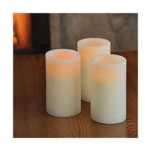  Set of 3 LED Flameless Candles ~ 3 X 6 Vanilla Scented 