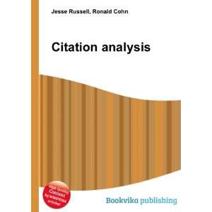  Citation analysis Ronald Cohn Jesse Russell Books