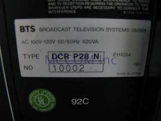 This auction is for a Sony DVR 28P/ BTS DCR 28P D2 Player that was 